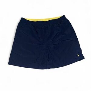 Polo Ralph Lauren Swim Trunks Classic Navy Yellow Pony Bathing Suit
